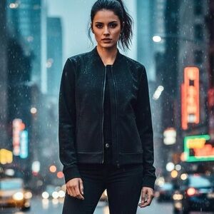 RYU Black Lightweight Zip Stretch Jacket Size XS